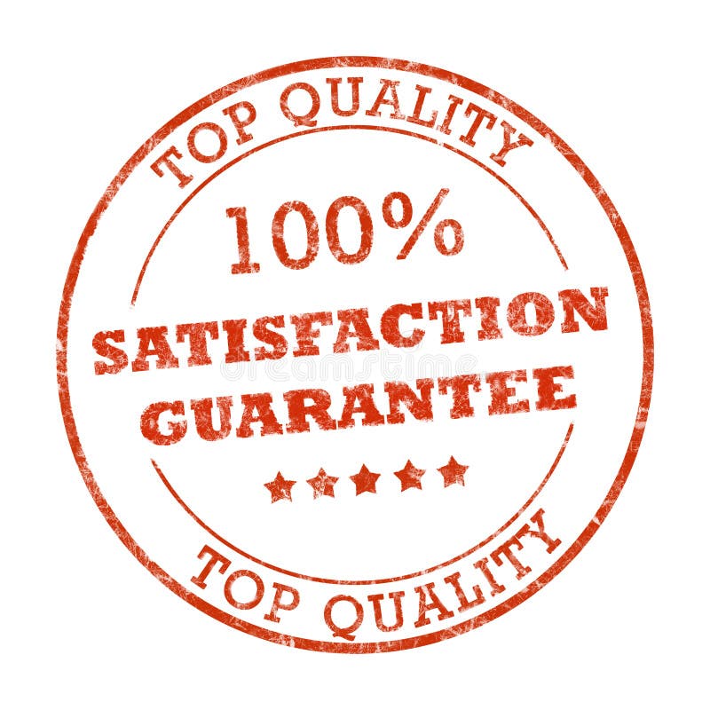 sello de goma 100% de la satisfacción ilustración del vector sello de goma 100% de la satisfacción ilustración del vector
