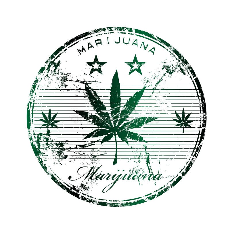 Sello de goma de la marijuana libre illustration Sello de goma de la marijuana libre illustration