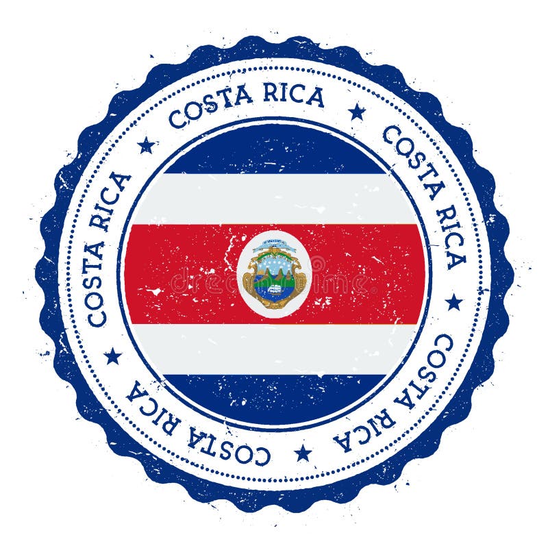 Sello de goma del Grunge con la bandera de Costa Rica ilustración del vector Sello de goma del Grunge con la bandera de Costa Rica ilustración del vector