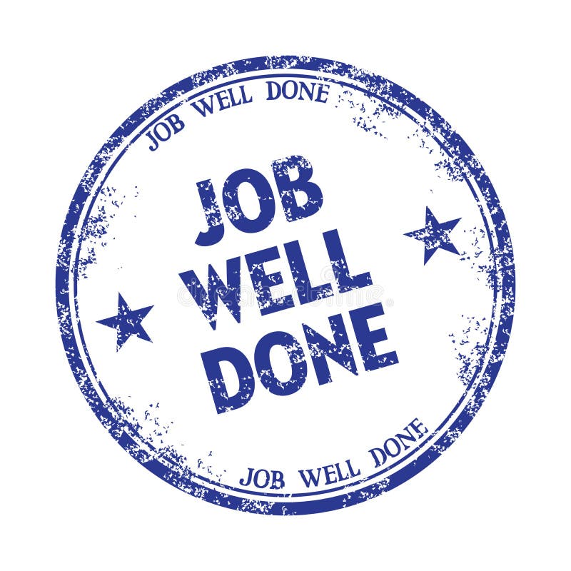 Sello de goma de Job Well Done libre illustration Sello de goma de Job Well Done libre illustration