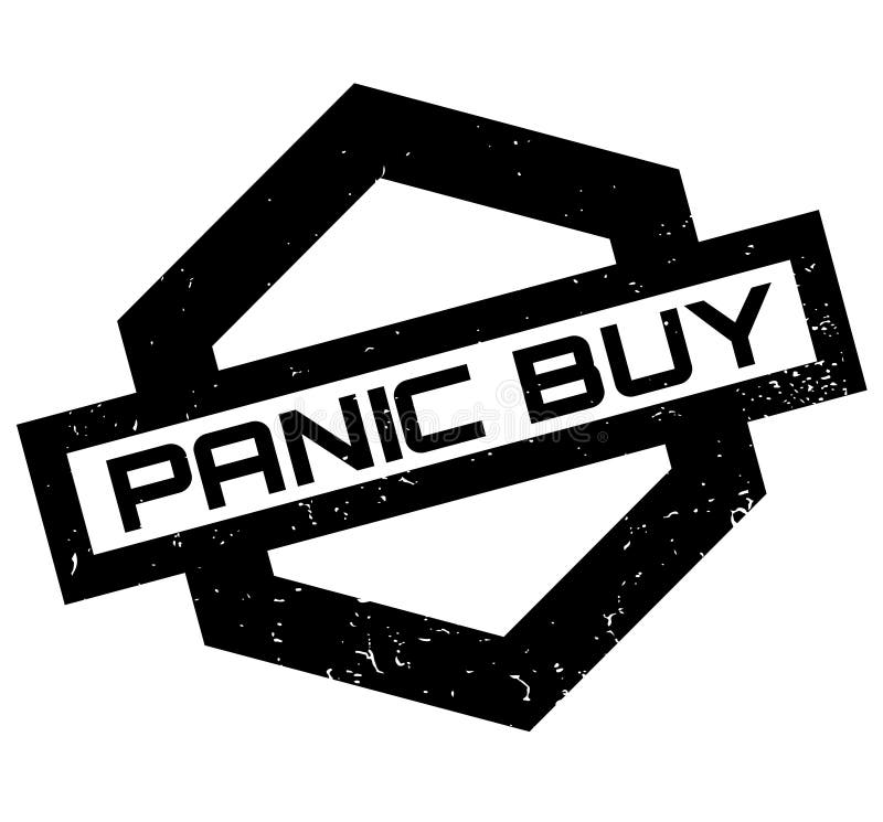 Sello de goma de la compra del pánico stock de ilustración Sello de goma de la compra del pánico stock de ilustración