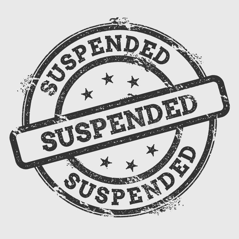 Sello de goma suspendido aislado en blanco ilustración del vector Sello de goma suspendido aislado en blanco ilustración del vector