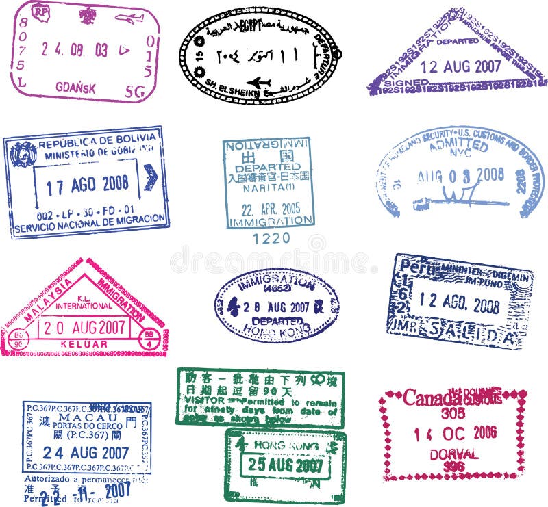 Sello del pasaporte del vector libre illustration Sello del pasaporte del vector libre illustration