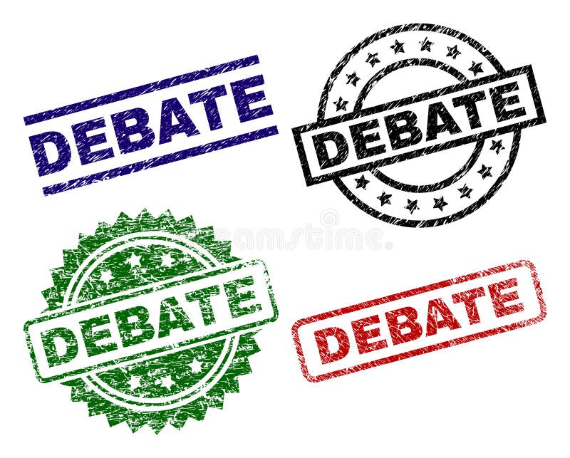 Sellos texturizados rasguñados del sello del DISCUSIÓN libre illustration Sellos texturizados rasguñados del sello del DISCUSIÓN libre illustration