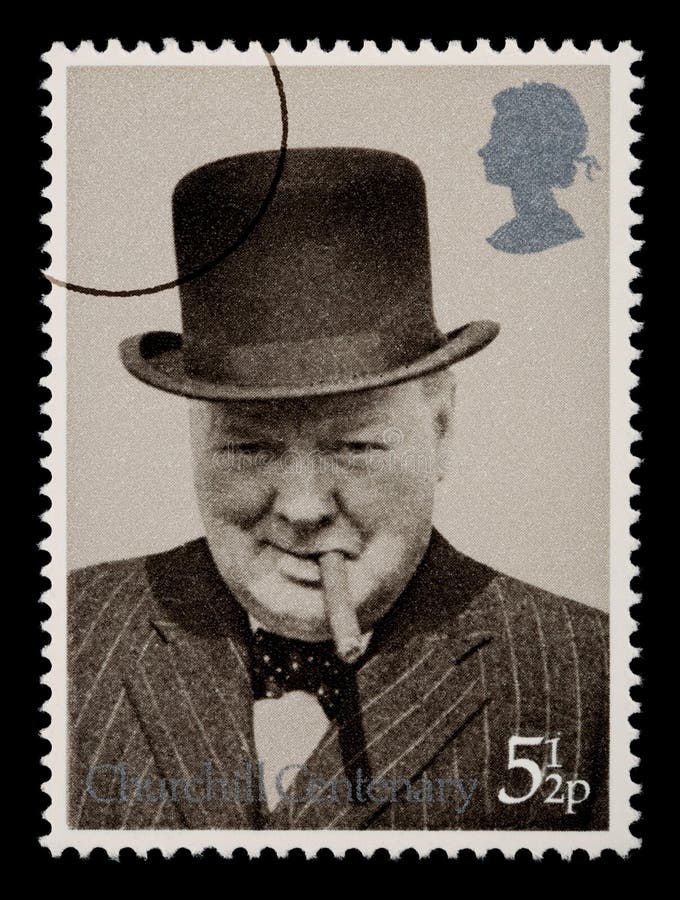 Selo de porte postal de Winston Churchill ilustração stock Selo de porte postal de Winston Churchill ilustração stock