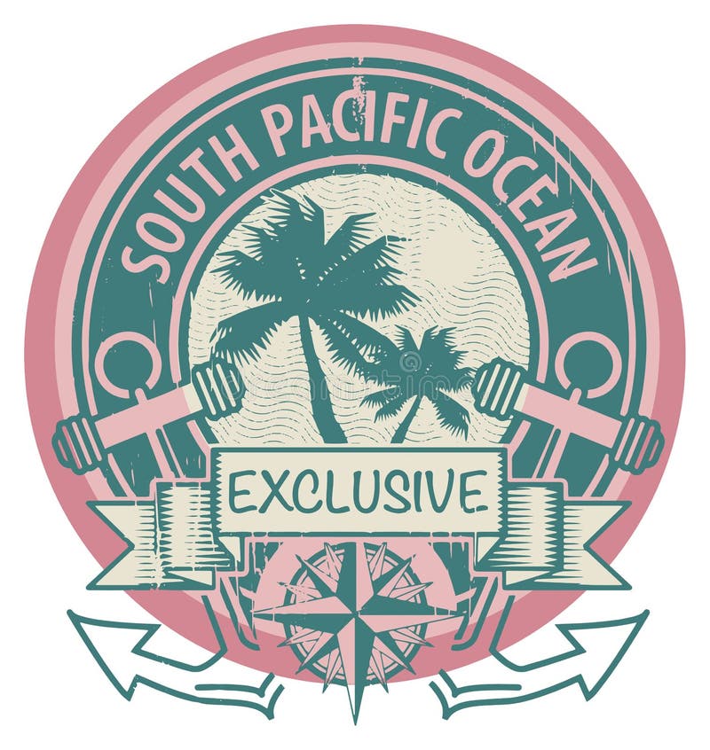 Selo do Oceano Pacífico Sul ilustração stock