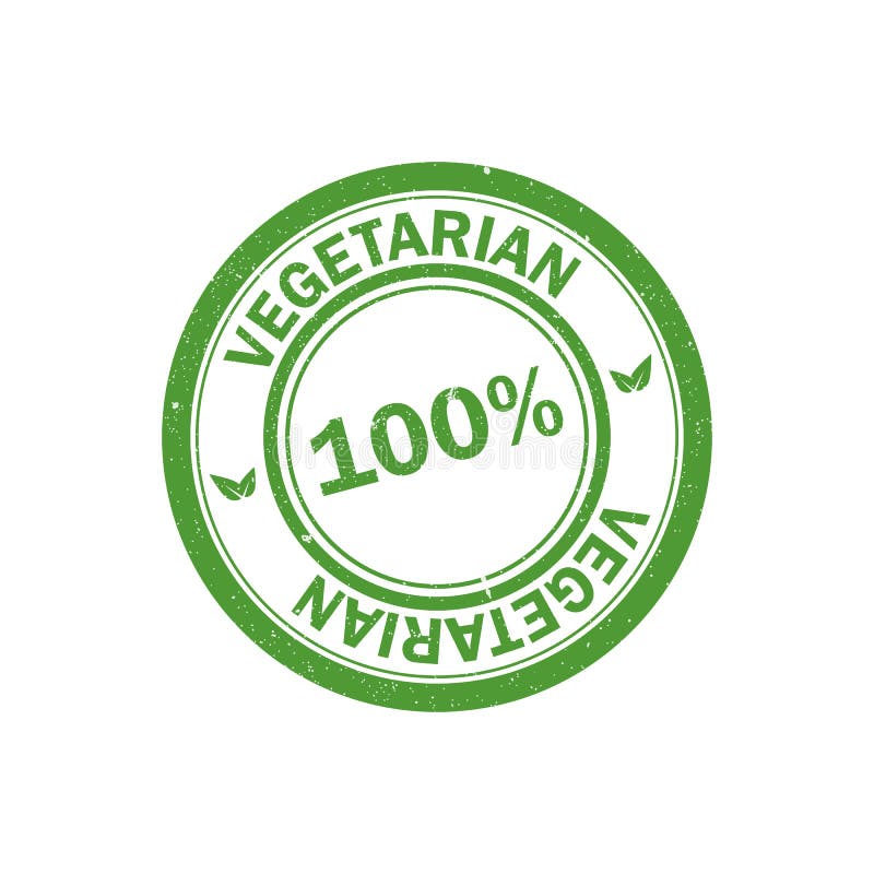selo 100% do vegetariano Logotipo do vegetariano Engrena o ícone ilustração stock selo 100% do vegetariano Logotipo do vegetariano Engrena o ícone ilustração stock