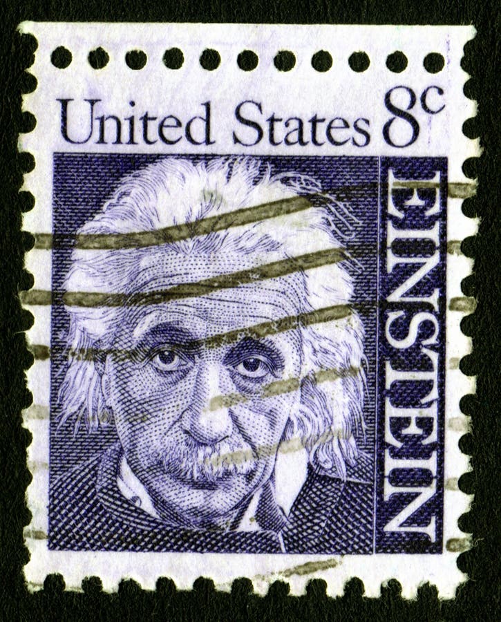 Selo dos EUA 8c Einstein fotografia de stock Selo dos EUA 8c Einstein fotografia de stock