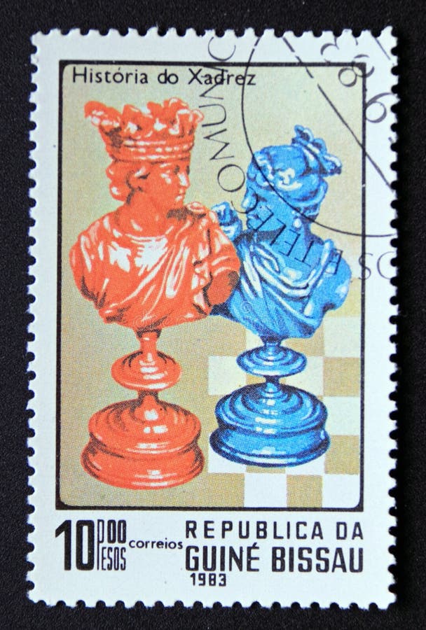 Carimbo Postal Nicaragua 1983. Peça De Xadrez Rainha Imagem de