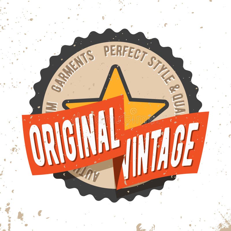 Selo redondo do selo do vintage original ilustração stock Selo redondo do selo do vintage original ilustração stock