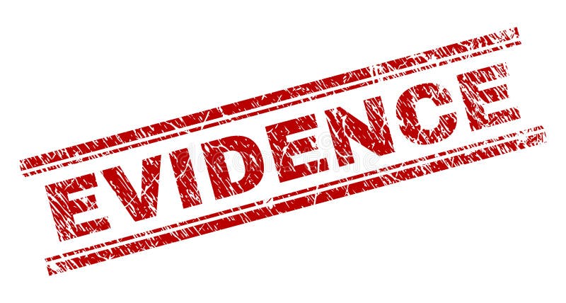 Selo de evidência texturizado e riscado ilustração stock