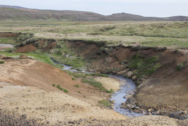 Seltun geothermisch gebied in Reykjanes royalty-vrije stock afbeeldingen Seltun geothermisch gebied in Reykjanes royalty-vrije stock afbeeldingen