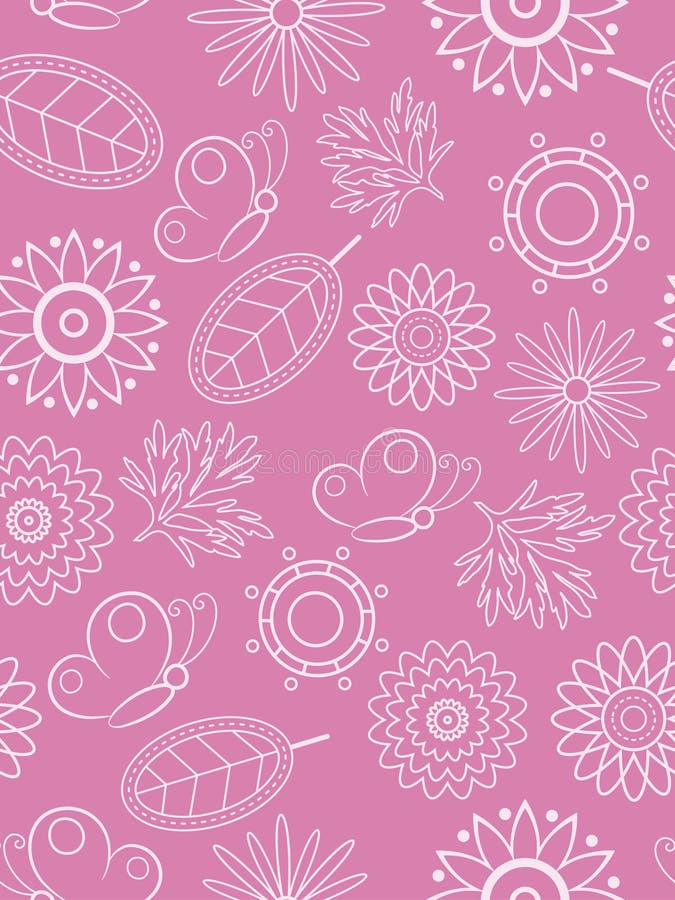 Sem emenda floral cor-de-rosa. ilustração do vetor Sem emenda floral cor-de-rosa. ilustração do vetor