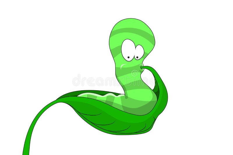 Sem-fim que come a folha ilustração stock Sem-fim que come a folha ilustração stock
