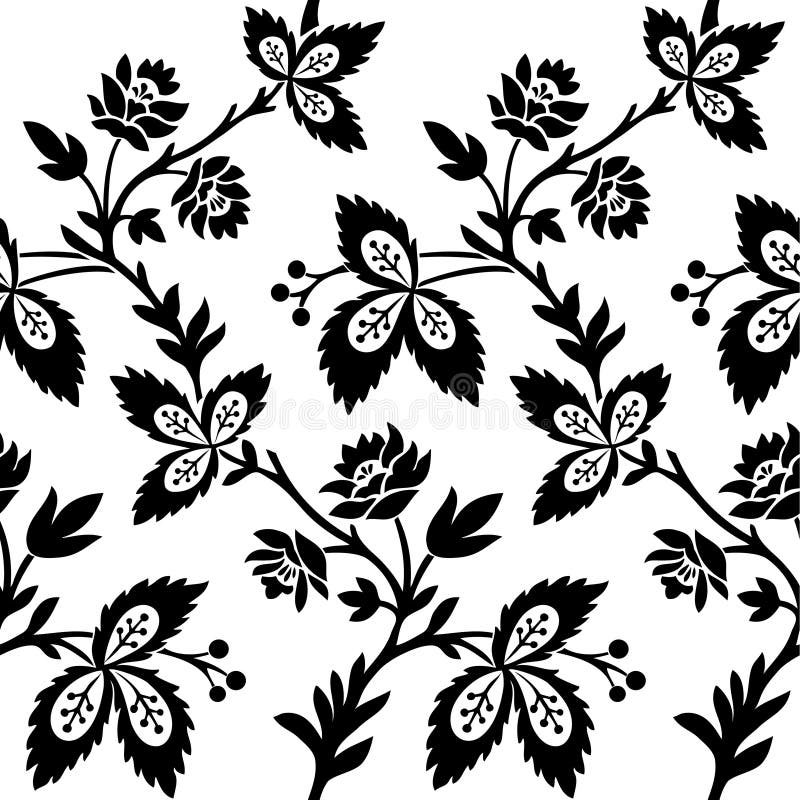 Semaless rococo pattern stock illustration