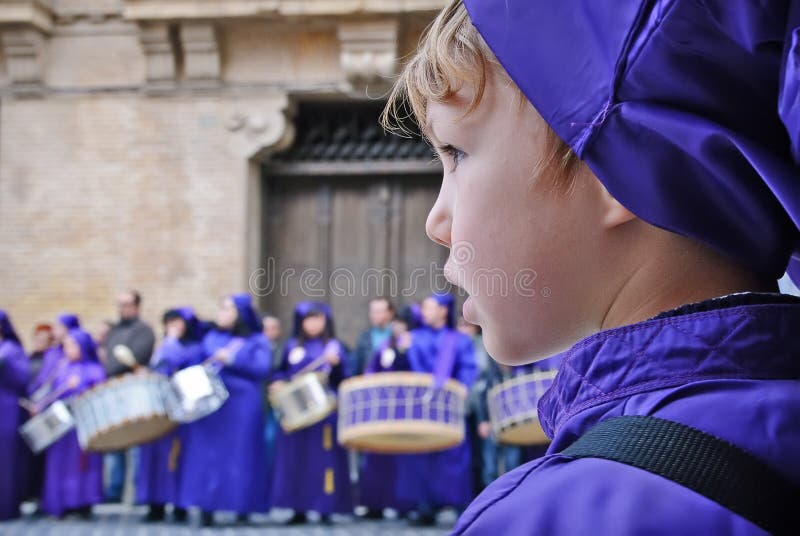 Semana santa en Calanda, Aragon, España imágenes de archivo libres de regalías Semana santa en Calanda, Aragon, España imágenes de archivo libres de regalías