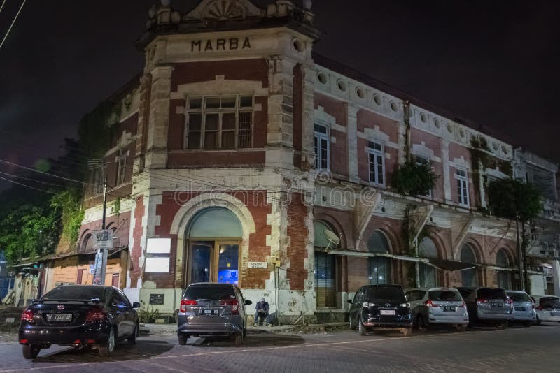 Semarang Indonezja, Grudzień, - 3, 2017: Marba budynek jest jeden dziedzictwo kulturowe starzy budynki które wznawiali fotografia stock Semarang Indonezja, Grudzień, - 3, 2017: Marba budynek jest jeden dziedzictwo kulturowe starzy budynki które wznawiali fotografia stock