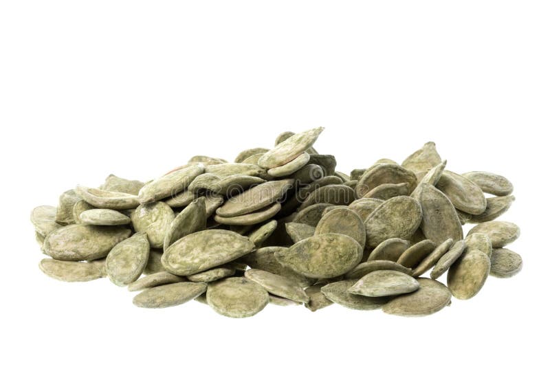 Sementes de abóbora do chá verde foto de stock Sementes de abóbora do chá verde foto de stock