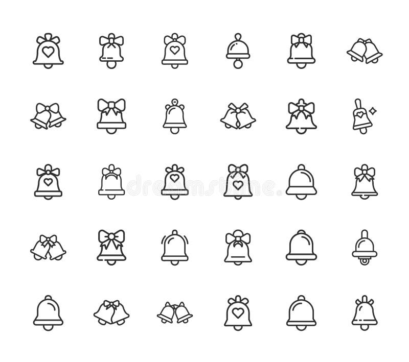 Semesterklocksikoner bröllopsleksaksteman minimalistisk stil royaltyfri illustrationer