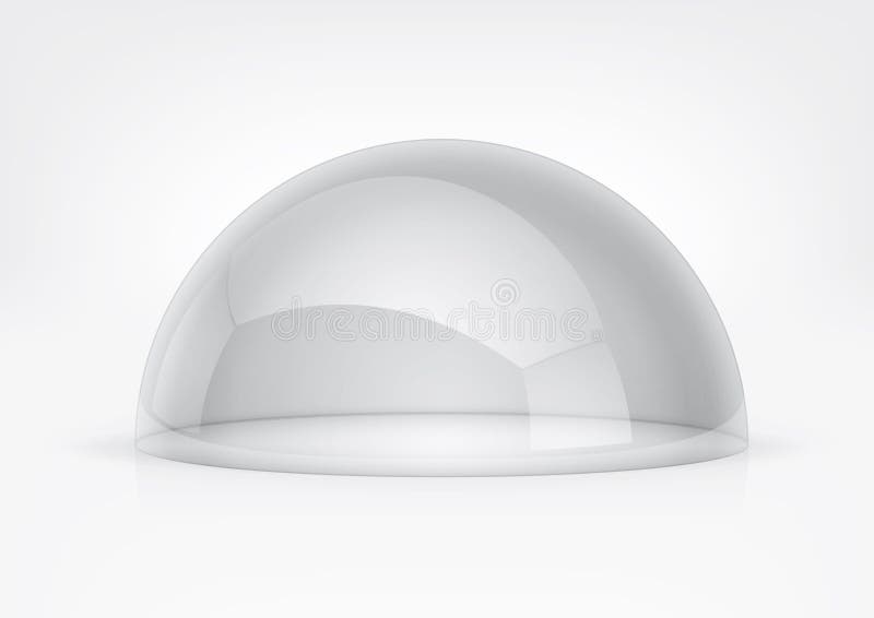 Semi-sfera trasparente illustrazione di stock Semi-sfera trasparente illustrazione di stock