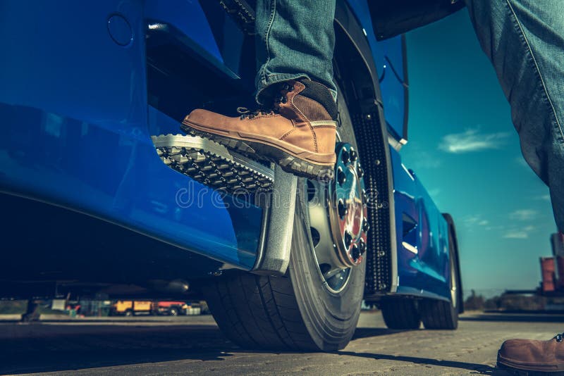 Semi Truck Driver Concept royalty free stock images