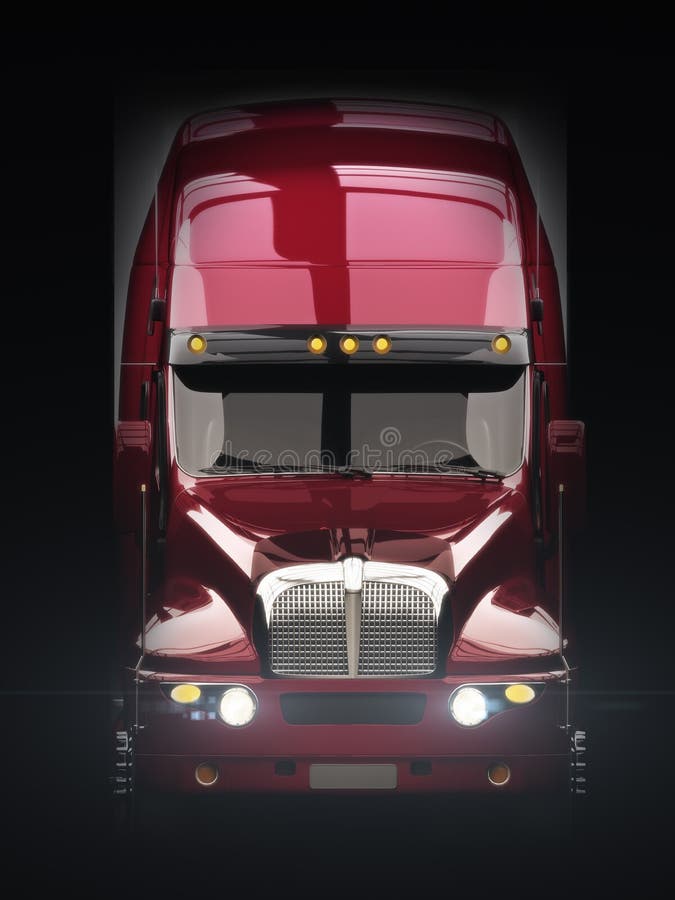 Semi truck front view