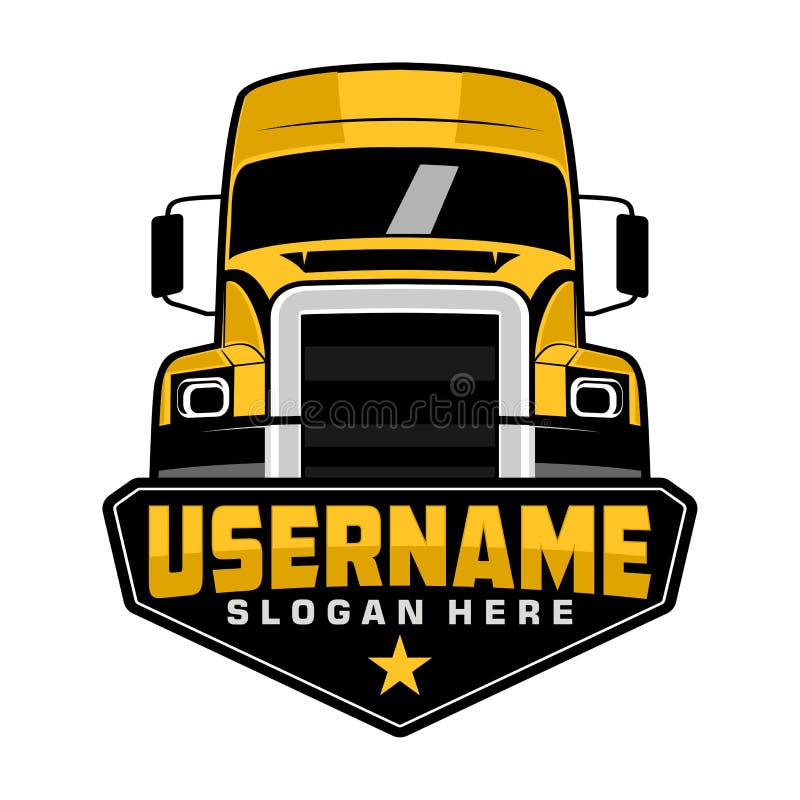 Semi truck logo stock vector. Illustration of train 201364247