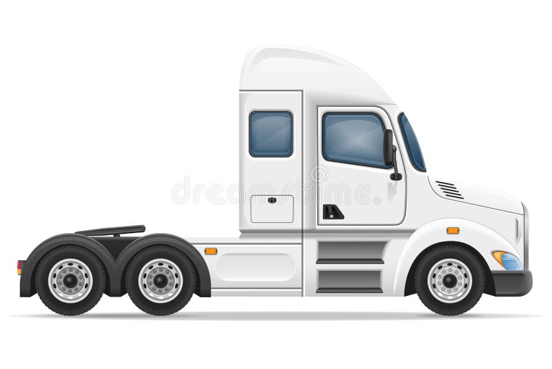 Semi truck trailer vector illustration