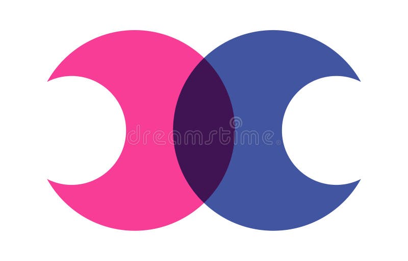 Semilună care se suprapune peste modelul risograf royalty free illustration