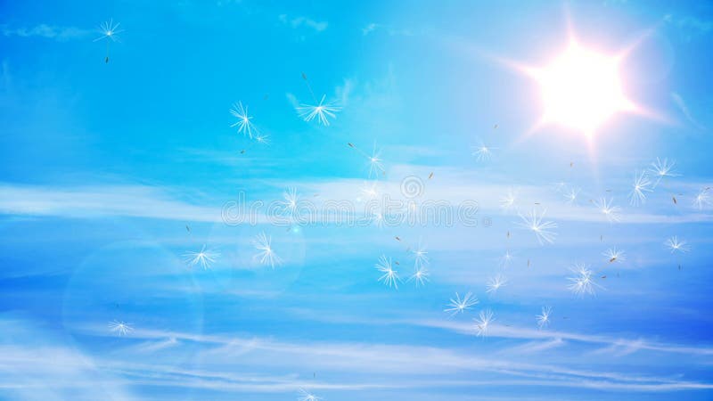 Semințe de andelion generate digital vector illustration