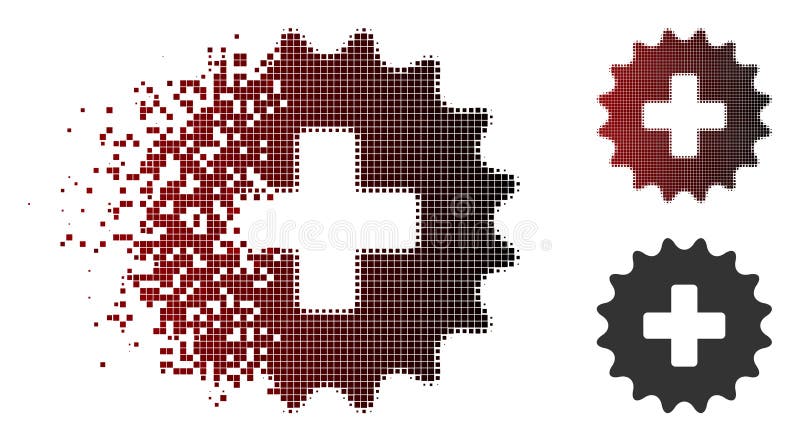 Semitono dissolto del pixel più l'icona del bollo royalty illustrazione gratis