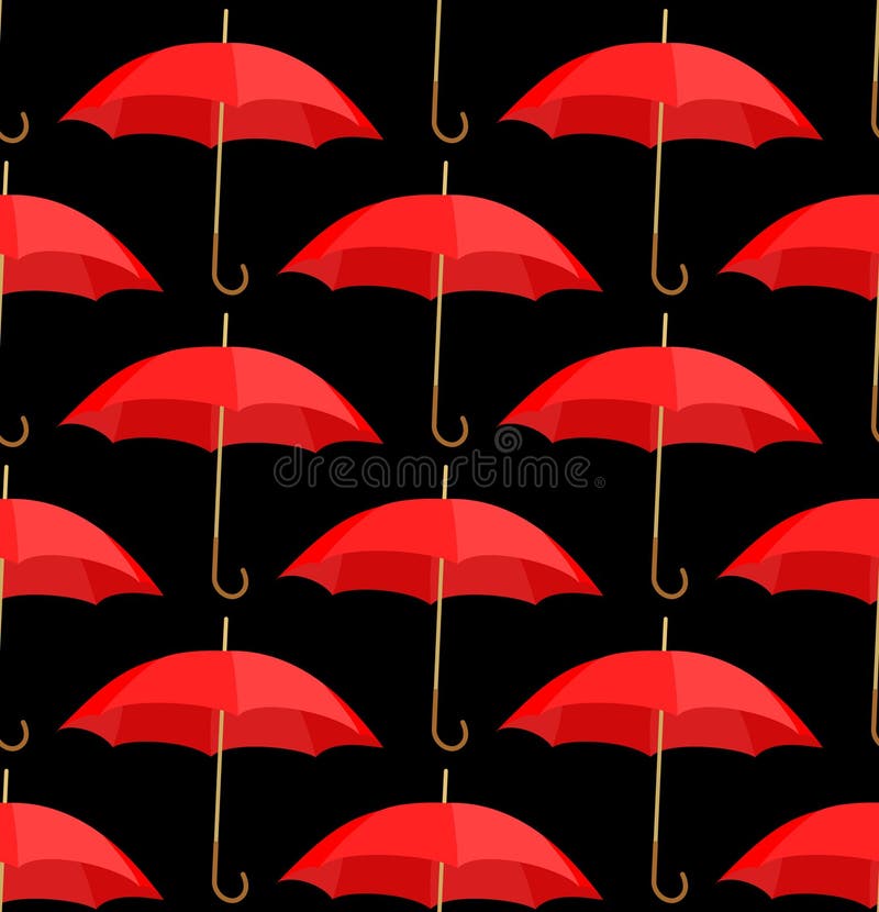 Semless a background from red umbrellas