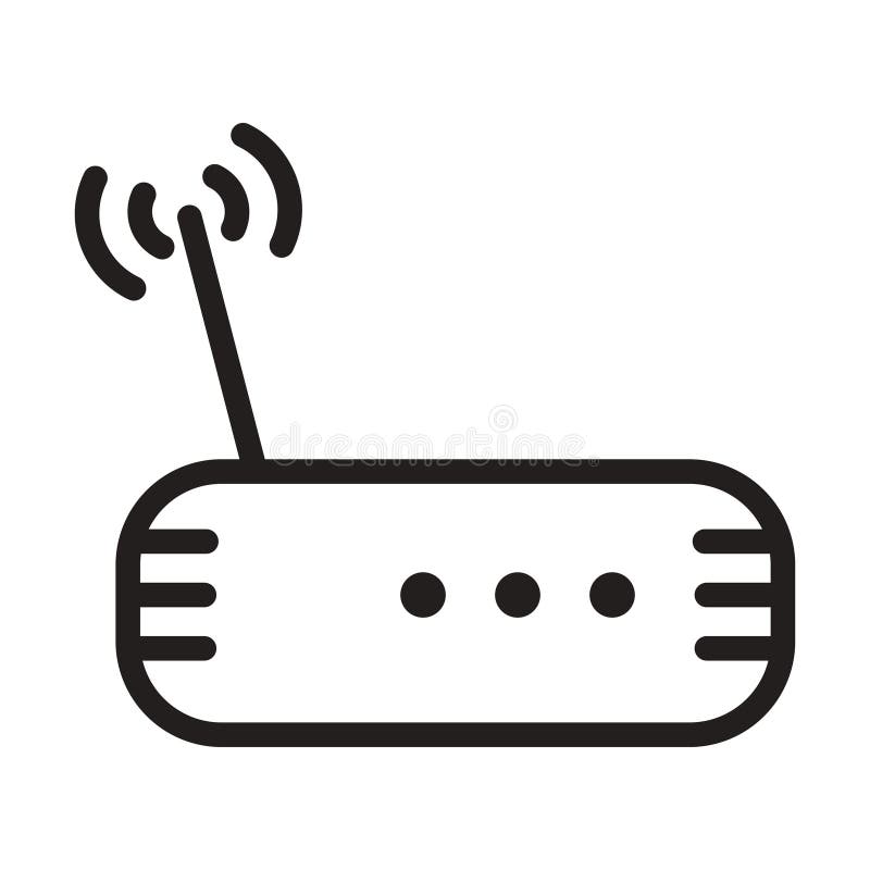 Semnal wifi router royalty free illustration