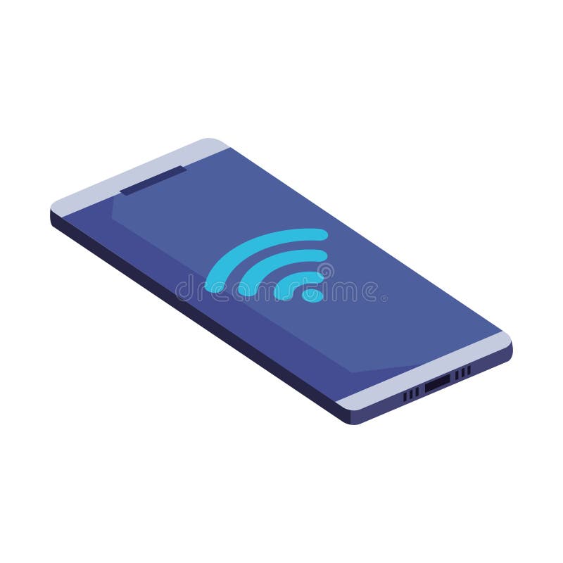 Semnal wifi smartphone stock illustration