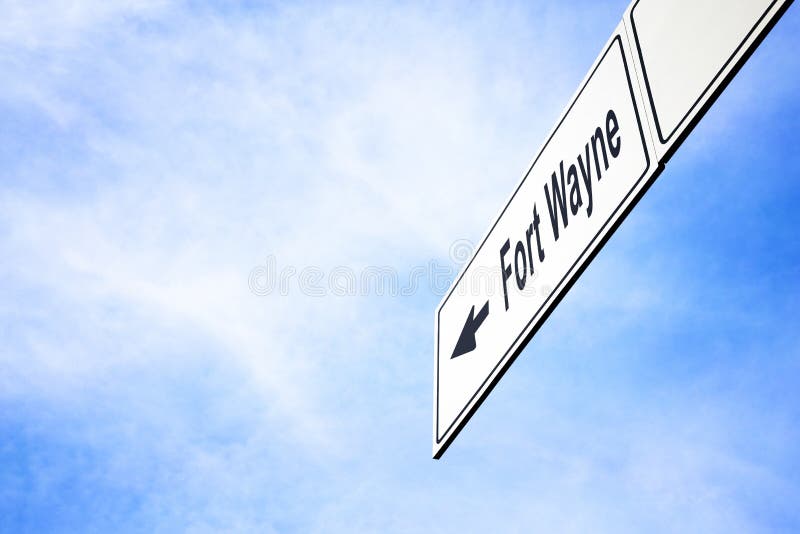Semnalizare care indică spre Fort Wayne stock photo