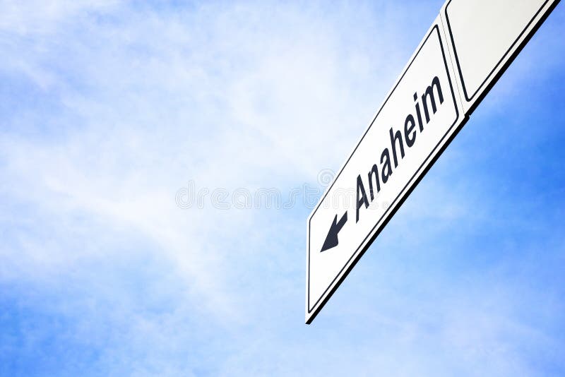 Semnalizare orientată spre anaheim stock photos