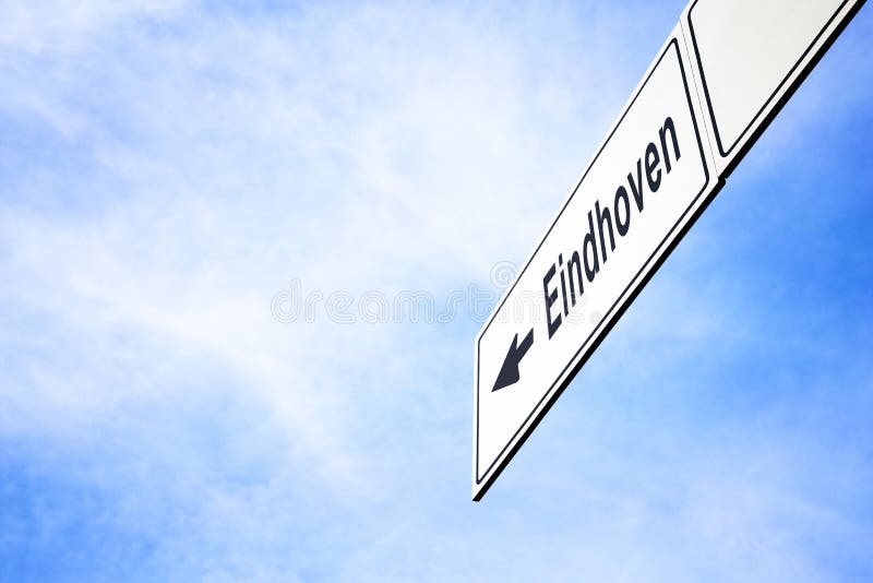 Semnalizare orientată spre Eindhoven stock photos