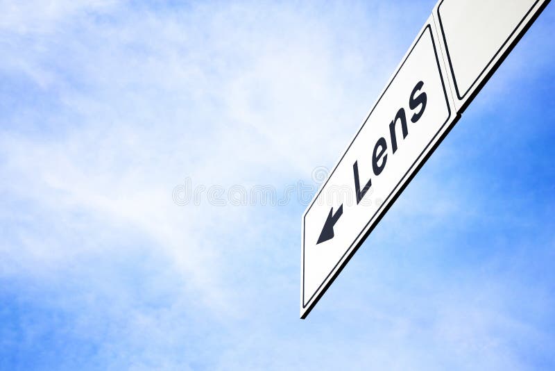 Semnalizare orientată spre lentile stock image