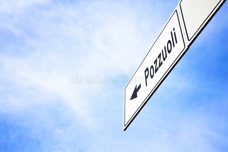 Semnalizare orientată spre pozzuoli stock photography