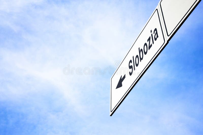 Semnalizare orientată spre Slobozia stock image