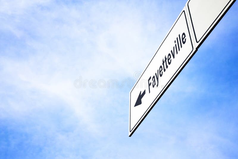 Semnalizare spre fayetteville royalty free stock image