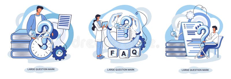 Semnul de întrebare cu solicitare de răspuns. metafora conceptului de problemă și soluție. întrebări. asistență directă solicitată stock illustration