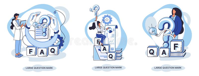 Semnul de întrebare cu solicitare de răspuns. metafora conceptului de problemă și soluție. întrebări. asistență directă solicitată royalty free illustration