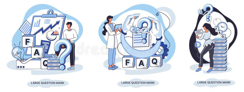 Semnul de întrebare cu solicitare de răspuns. metafora conceptului de problemă și soluție. întrebări. asistență directă solicitată vector illustration