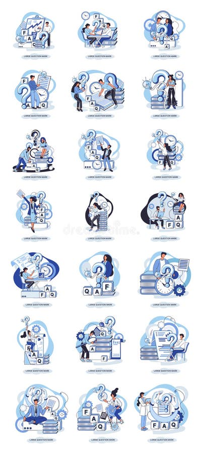 Semnul de întrebare cu solicitare de răspuns. metafora conceptului de problemă și soluție. întrebări. asistență directă solicitată stock illustration