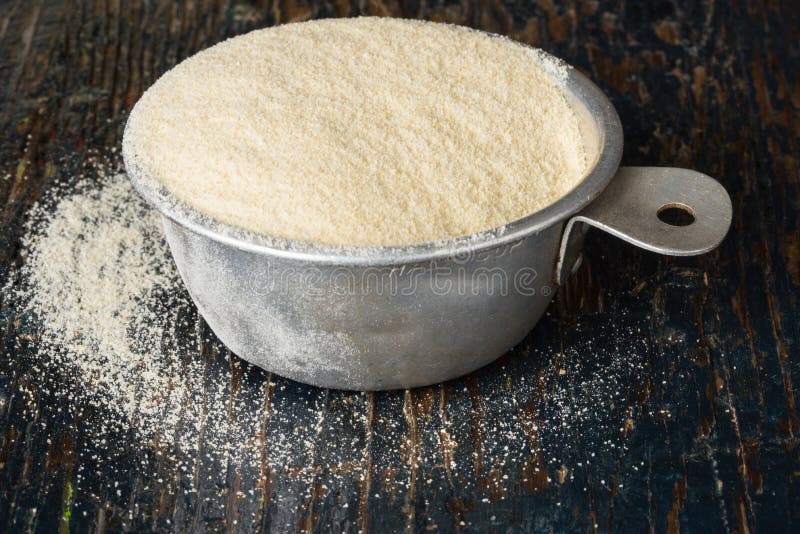 Semolina Flour in a Measuring Cup