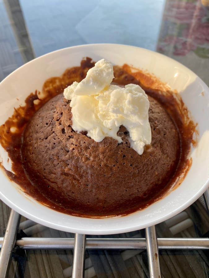 Semolina Halva with Ice Cream, Turkish Style Stock Image Image of
