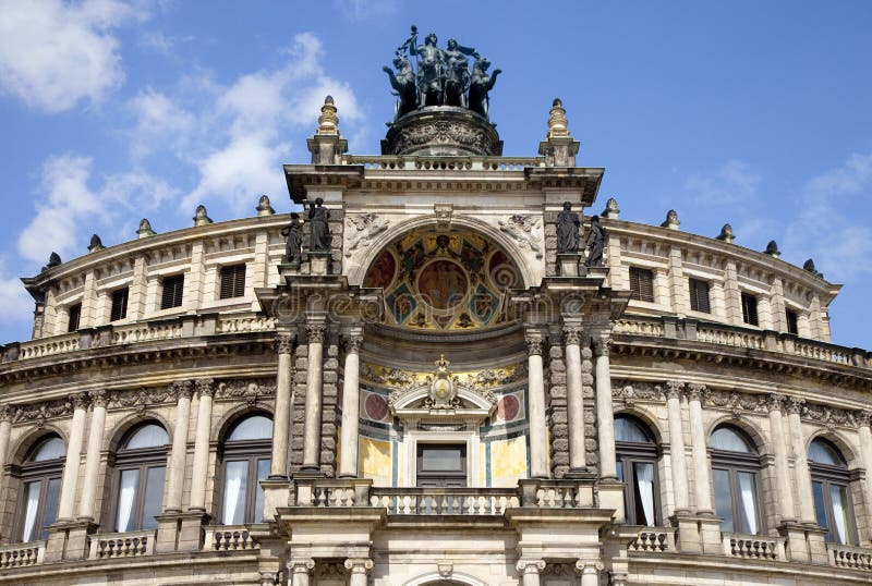 The Semper Opera House in Dresden stock photo