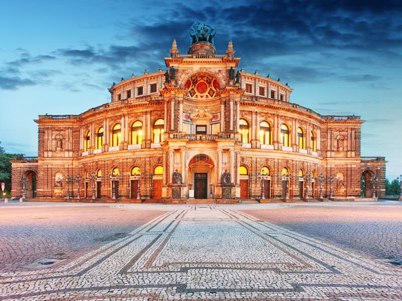 Semperoper, Dresden stock photo. Image of royal, rider 33245384