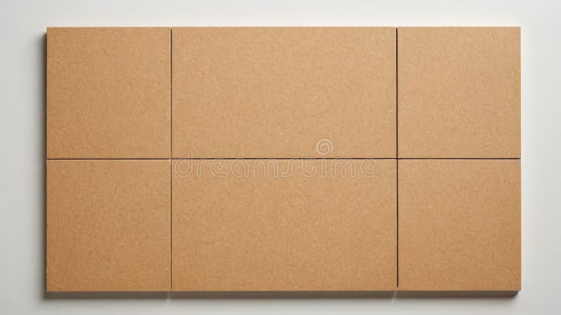 Semplici pannelli di sughero in un layout di griglia perfetto per sfondi e progetti di design fotografia stock